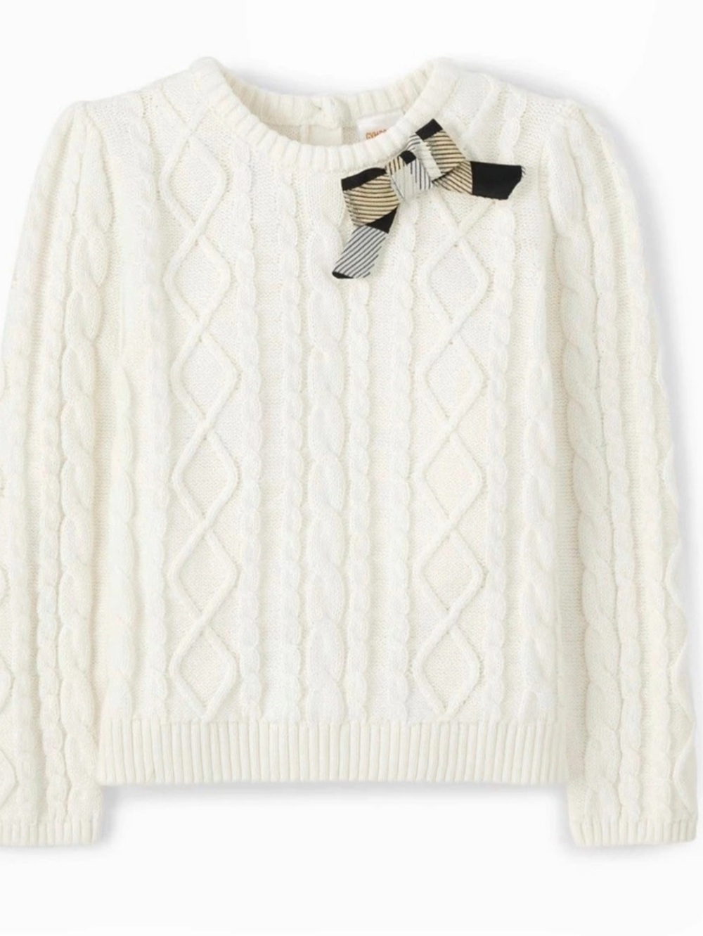 Gymboree Girls Bow Cable Knit Sweater - Perfect Present